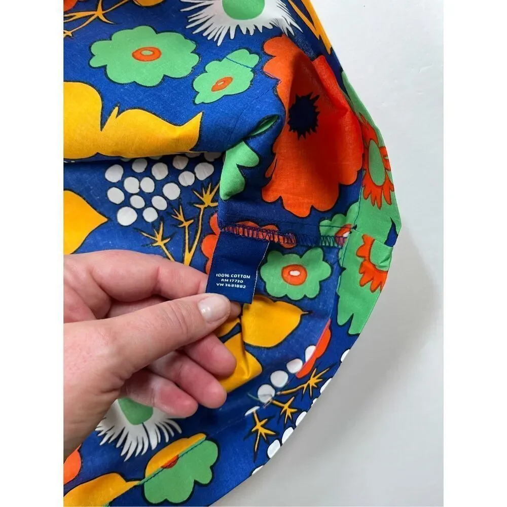 NEW Marimekko x Target Girls Bold Cap Sleeve Hippie Era Floral Dress Size Large - Picture 4 of 9
